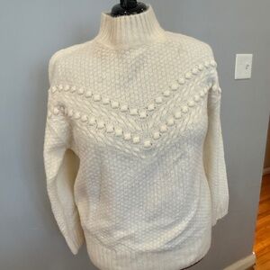 Mock Neck fuzzy sweater